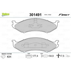 301491 VALEO КомплеК т гальмівних колодок, дискове гальмо