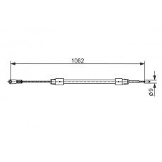 1 987 482 538 BOSCH Тросик, cтояночный тормоз