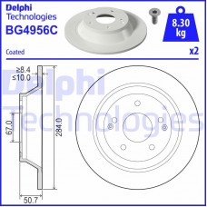 BG4956C DELPHI Гальмівний диск