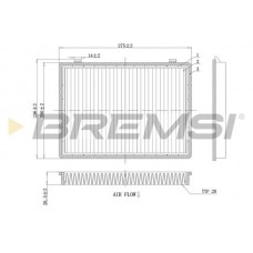 FC0466 BREMSI Фільтр повітря у внутрішньому просторі