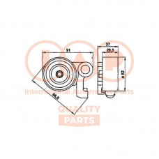 127-17067 IAP QUALITY PARTS Натяжний ролик ремінь ГРМ