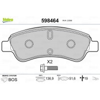 598464 VALEO Комплект гальмівних колодок дисковий гальм