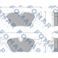 FO 469881 FOMAR Friction КомплеК т гальмівних колодок, дискове гальмо