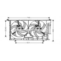 CN7525 AVA QUALITY COOLING Вентилятор охолодження двигуна