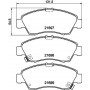 8DB 355 016-521 HELLA Комплект гальмівних колодок, дискове гальмо