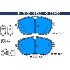 B1.G120-1632.2 GALFER Комплект гальмівних колодок дисковий гальм