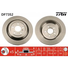 DF7352 TRW Гальмівний диск