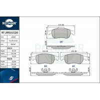 RT 2PD21520 ROTINGER Комплект гальмівних колодок дисковий гальм