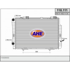 118.111 AHE Радіатор охолодження двигуна