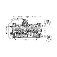 FT7518 AVA QUALITY COOLING Вентилятор охолодження двигуна