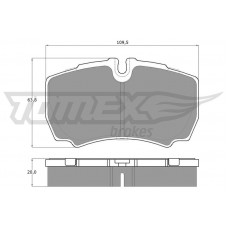 TX 15-11 TOMEX Brakes КомплеК т гальмівних колодок, дискове гальмо
