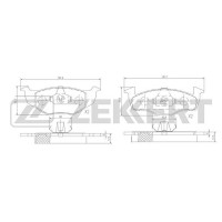 BS-1011 ZEKKERT Комплект гальмівних колодок дисковий гальм
