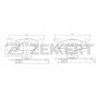 BS-1011 ZEKKERT Комплект гальмівних колодок дисковий гальм