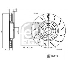 107510 FEBI BILSTEIN Гальмівний диск