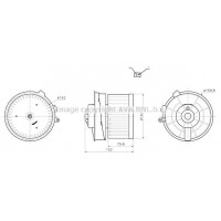 DN8486 AVA QUALITY COOLING Вентилятор салону