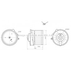 DN8486 AVA QUALITY COOLING Вентилятор салону