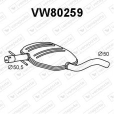 VW80259 VENEPORTE Середній глушник вихлопних газів