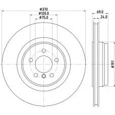 8DD 355 125-091 HELLA Гальмівний диск