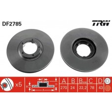 DF2785 TRW Гальмівний диск