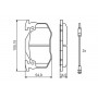 0 986 466 346 BOSCH Комплект гальмівних колодок дисковий гальм