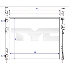 725-0043-R TYC Радіатор охолодження двигуна