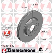 400.3648.20 ZIMMERMANN Гальмівний диск