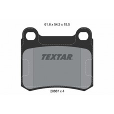 2068701 TEXTAR TEXTAR DB Гальмівні колодки задн. W124/202