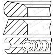 08-123700-00 GOETZE ENGINE Комплект поршневих кілець