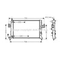 OLA2380 AVA QUALITY COOLING Радіатор охолодження двигуна