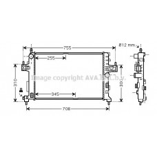 OLA2380 AVA QUALITY COOLING Радіатор охолодження двигуна