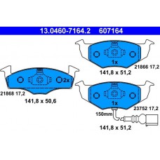 13.0460-7164.2 ATE Комплект гальмівних колодок дисковий гальм