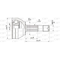 CVJ5018.10 OPEN PARTS Шарнирный комплект, Привідний вал