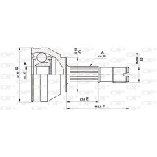 CVJ5018.10 OPEN PARTS Шарнирный комплект, Привідний вал