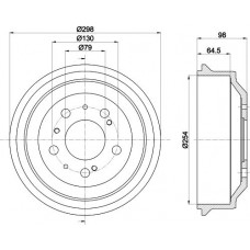 8DT 355 302-191 HELLA Гальмівний барабан