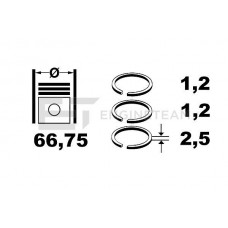 R1008925 ET ENGINETEAM Комплект поршневих кілець