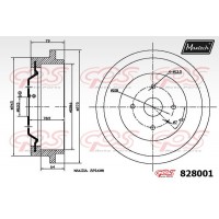 828001 MAXTECH Гальмівний барабан