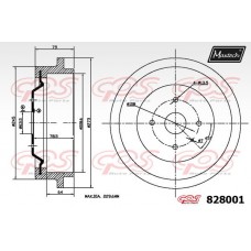 828001 MAXTECH Гальмівний барабан