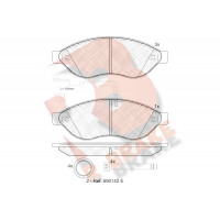 RB1803 R BRAKE Комплект гальмівних колодок дисковий гальм