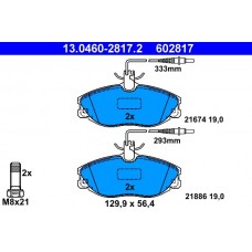 13.0460-2817.2 ATE Комплект гальмівних колодок дисковий гальм