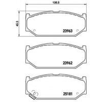 P 79 023 BREMBO Комплект гальмівних колодок дисковий гальм