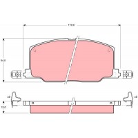GDB798 TRW Комплект гальмівних колодок дисковий гальм