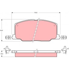 GDB798 TRW Комплект гальмівних колодок дисковий гальм