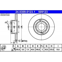24.0309-0123.1 ATE Гальмівний диск