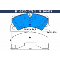 B1.G120-1079.2 GALFER Комплект гальмівних колодок дисковий гальм