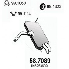 58.7089 ASSO Глушник вихлопних газів кінцевий