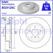 BG9129C DELPHI Гальмівний диск