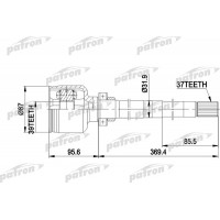 PCV5016 PATRON Шарнирный комплект, Привідний вал