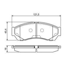 0 986 494 681 BOSCH Комплект гальмівних колодок дисковий гальм