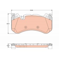 GDB1734 TRW Комплект гальмівних колодок дисковий гальм