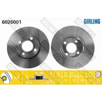 6026001 GIRLING Гальмівний диск